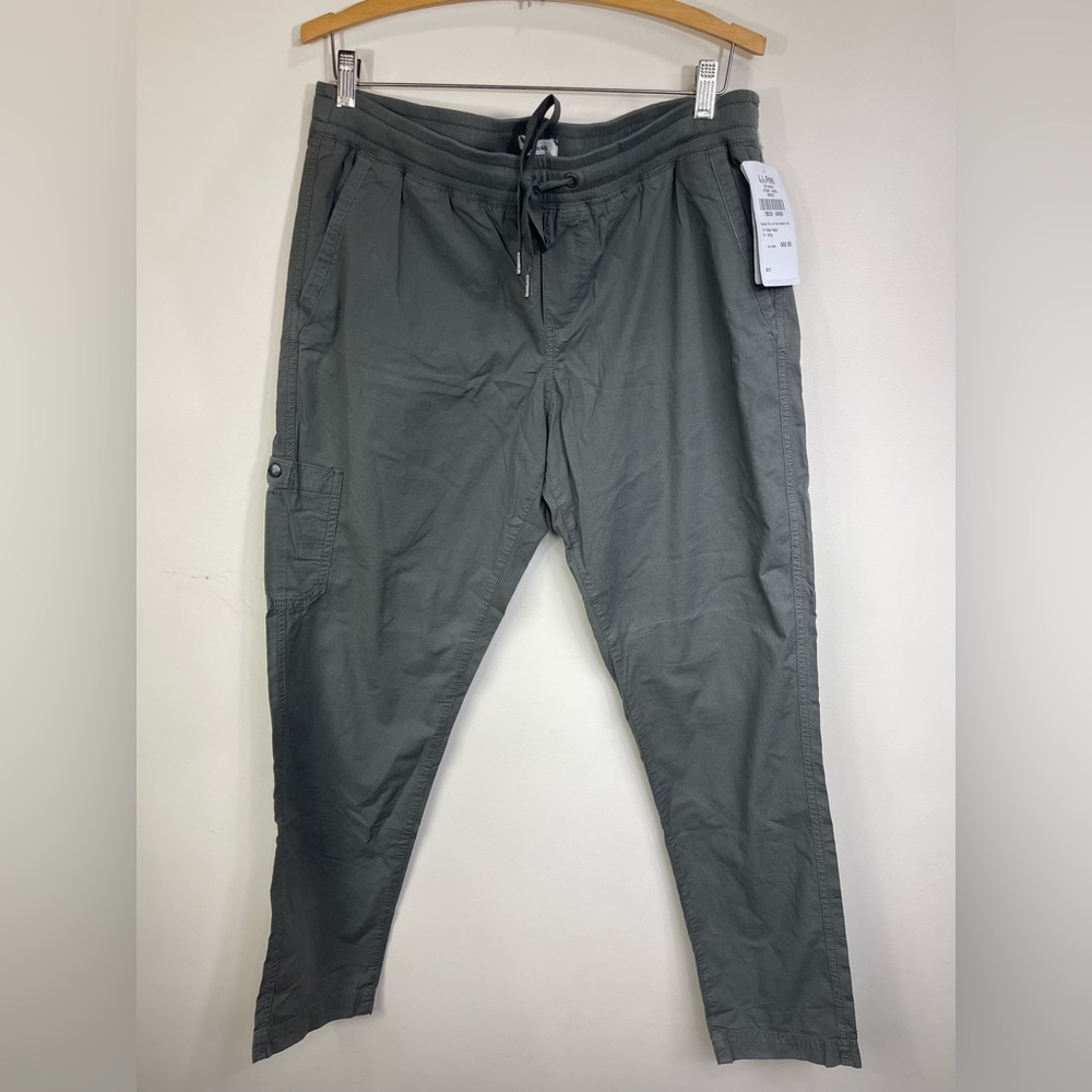 NWT L.L.Bean Women’s Dark Taupe Ripstop Pull-On Pants Slim Leg Size M Reg - Picture 2 of 8